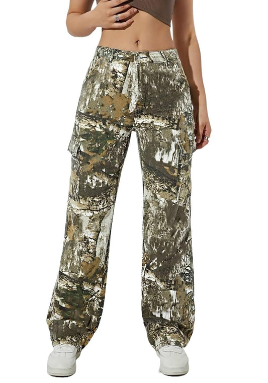 Voghtic Army Fatigue Cargo Pants Women, Womens Camo Pants, Camo Cargo Pants for Women