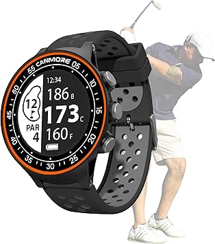 CANMORE TW411 Golf GPS Watch with Fitness Tracker, 41, 000+ Free Preloaded Worldwide Course, Upgraded IC Chip, Orange