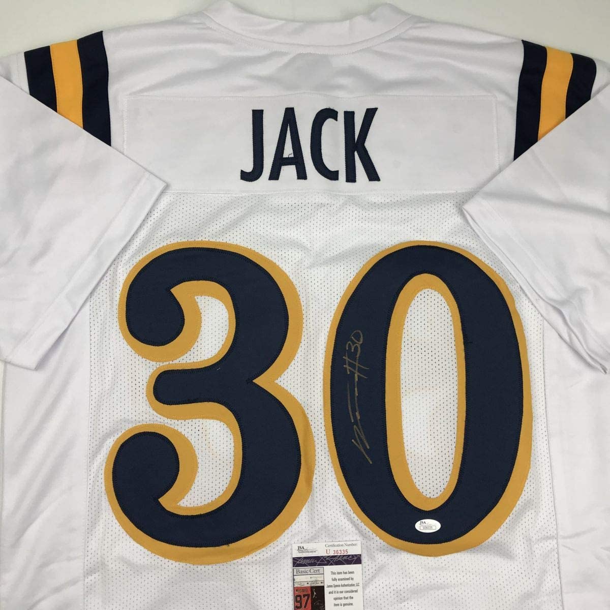 Autographed/Signed Myles Jack UCLA White College Football Jersey JSA COA