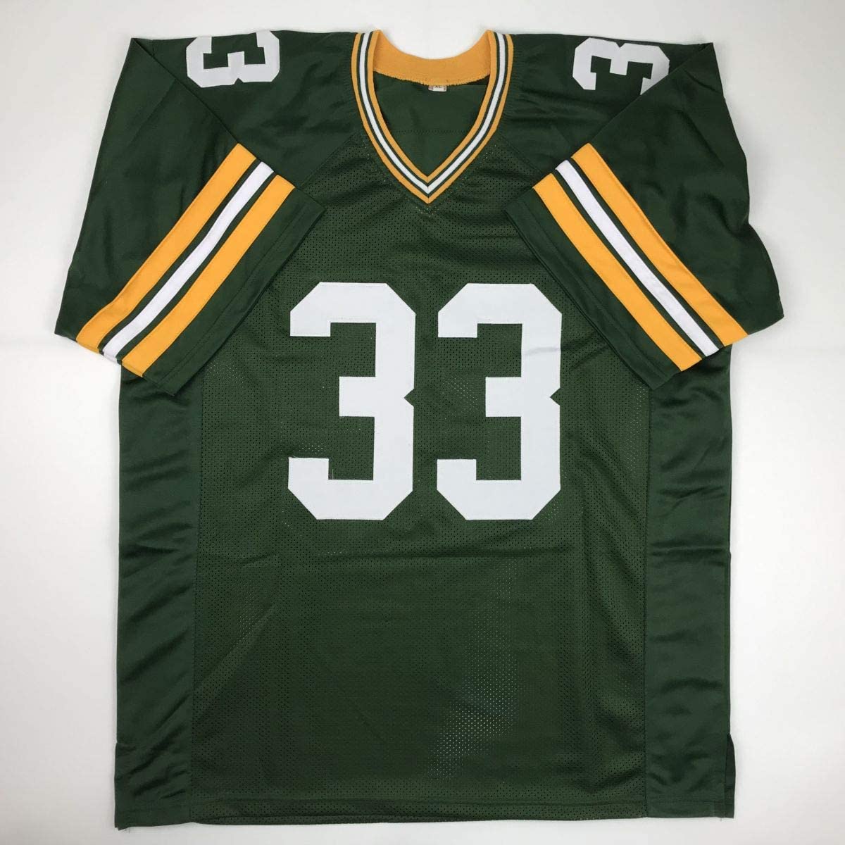 Autographed/Signed Aaron Jones Green Bay Green Football Jersey JSA COA