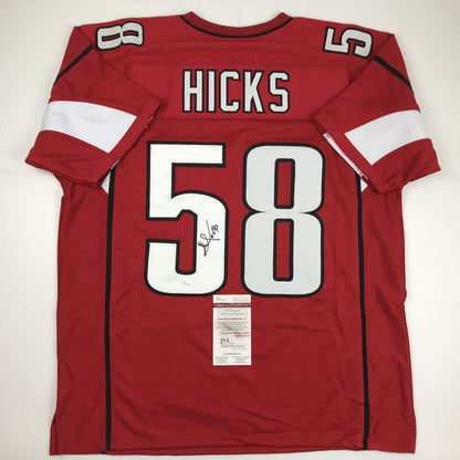 Autographed/Signed Jordan Hicks Arizona Red Football Jersey JSA COA