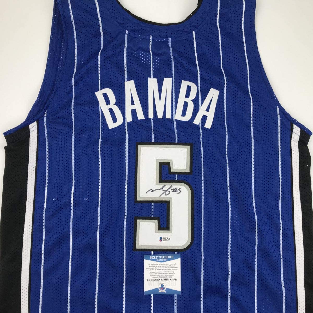 Autographed/Signed Mohamed Mo Bamba Orlando Blue Basketball Jersey Beckett BAS COA