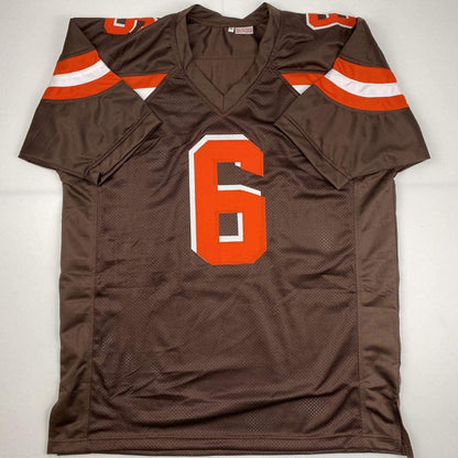 Autographed/Signed Baker Mayfield Cleveland Football Brown Jersey JSA COA