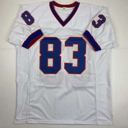 Autographed/Signed Andre Reed HOF 14 Buffalo White Football Jersey PSA/DNA COA