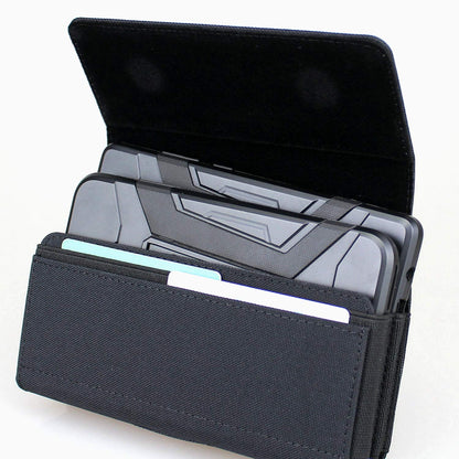 aubaddy Dual Phone Holster Pouch Case for 2 Phones, Double Decker Belt Clip Case for All iPhone (16 15 14 13 12 11) Pro Max/Plus, Samsung Galaxy (S23 S22 S21 S20) Ultra/Plus/Fe (Large)