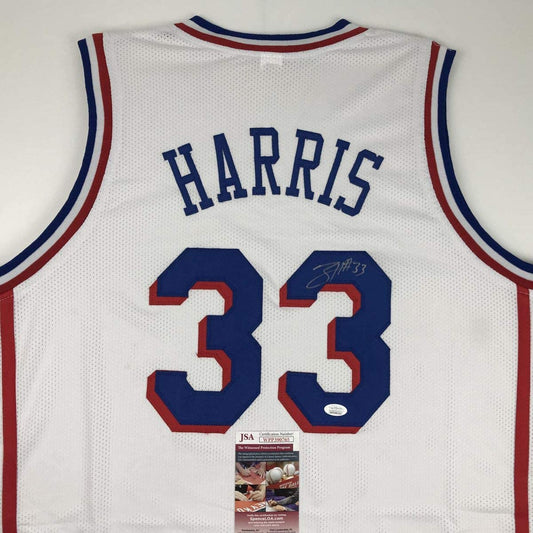 Autographed/Signed Tobias Harris Philadelphia White Basketball Jersey JSA COA