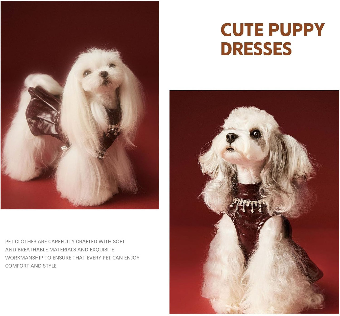 Luxe Leather Pet Beret Dress With Hat