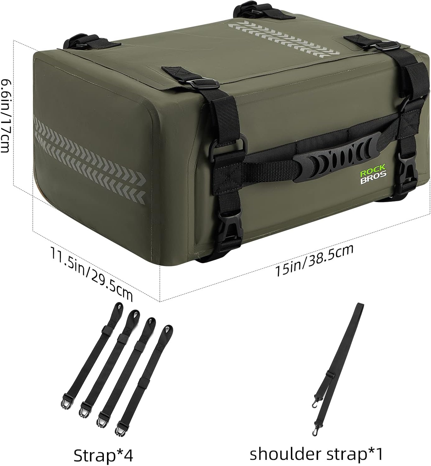 ROCKBROS 30L Waterproof Motorcycle Tail Bag Universal Fit Durable