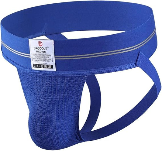 BRODDLE Men's Jockstrap Stretchy Nylon Mesh Pouch Performance Workout Athletic Supporters for Men