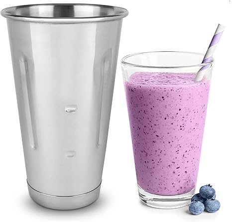 EHOMEA2Z Malt Cup Stainless Steel Ice Cream Milkshake Commercial Grade 30 oz (1)