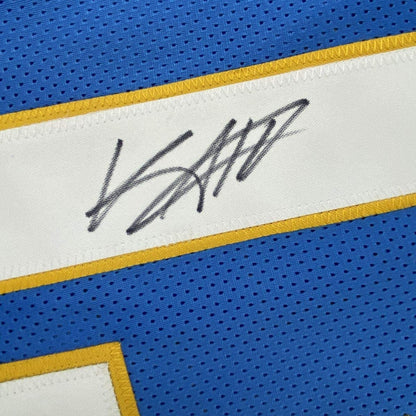 Autographed/Signed Keenan Allen Los Angeles LA 2020 Powder Blue Football Jersey JSA COA