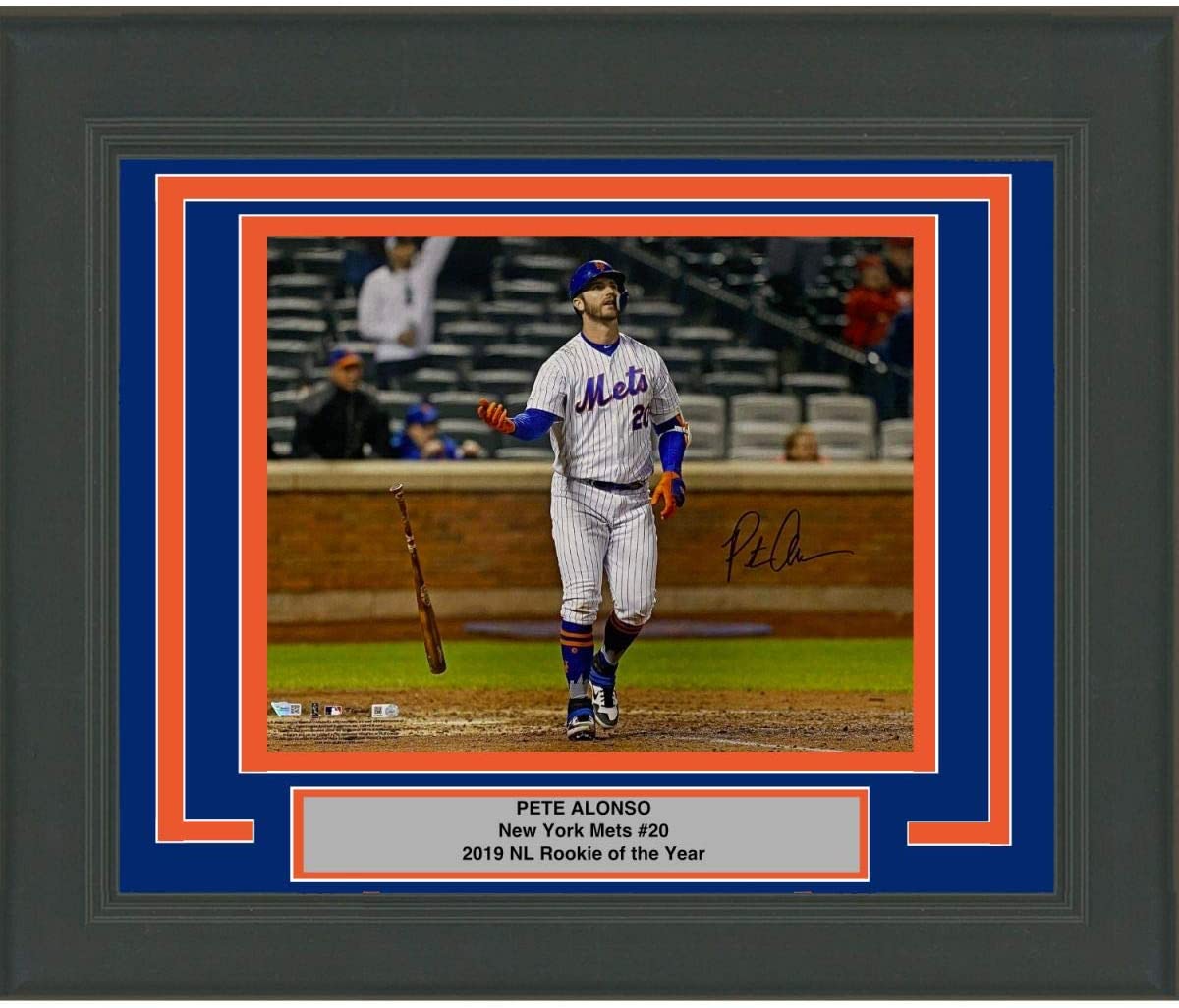 Framed Autographed/Signed Pete Alonso New York Mets 16x20 Baseball Photo Fanatics COA