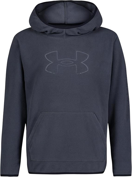 Under Armour UA MICRO FLEECE HOODIE, Downpour Gray Micro Fleece, YM