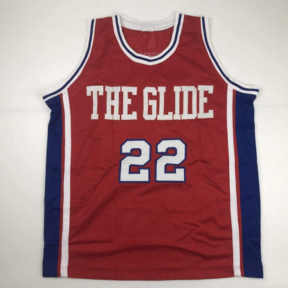 Autographed/Signed Clyde Drexler Houston Red College Basketball Jersey Beckett BAS COA