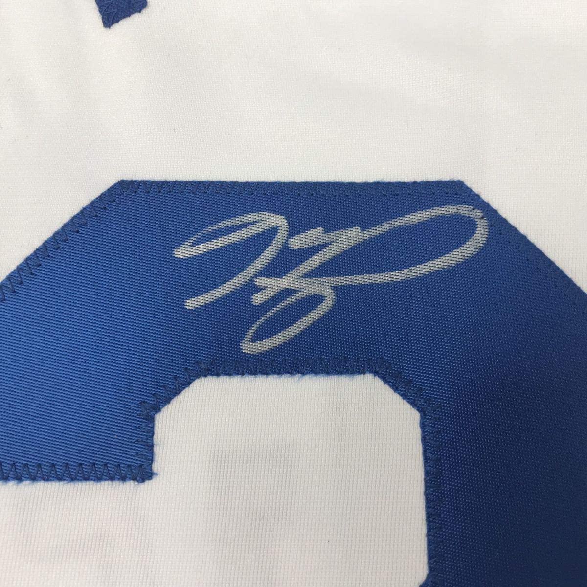 Autographed/Signed Mike Piazza Los Angeles LA White Baseball Jersey Beckett BAS COA