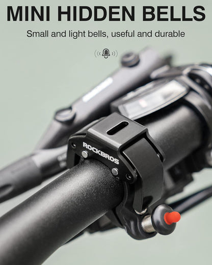 ROCKBROS Bike Bells Hidden for 22.2mm Handlebars More Than 100dB