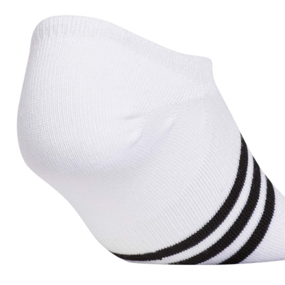 adidas Women's Superlite Super No Show Socks (6-pair), White/Cool Light Heather/Black, Medium