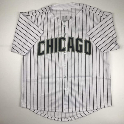Autographed/Signed Harold Baines Chicago Pinstripe Baseball Jersey Beckett BAS COA