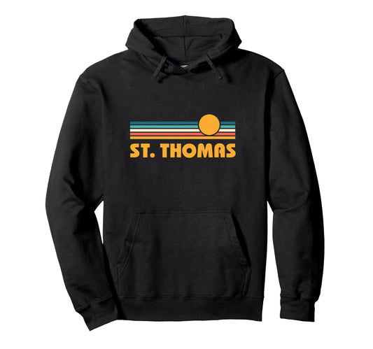 St Thomas Us Virgin Islands Sunset Hoodie - Fun Novelty Design for Adults