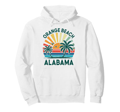 Orange Beach Alabama Vacation Sunset Hoodie - Graphic Print for Adults