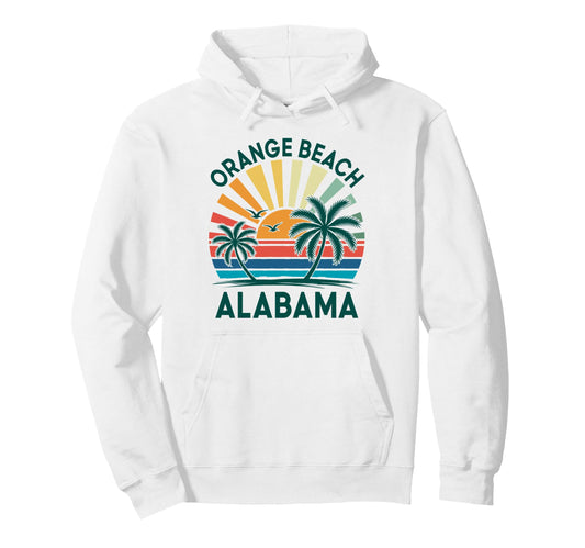 Orange Beach Alabama Vacation Sunset Hoodie - Graphic Print for Adults
