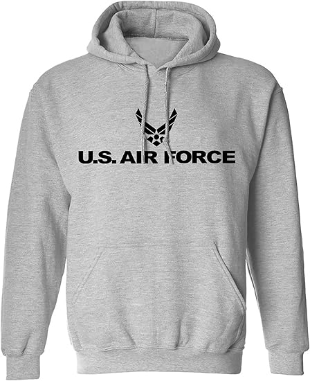 zerogravitee Air Force Pullover Hooded Sweatshirt in Sport Grey