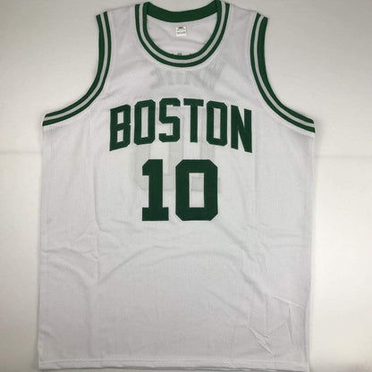 Autographed/Signed Jo Jo JoJo White Boston White Basketball Jersey JSA COA