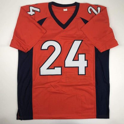 Autographed/Signed Champ Bailey Denver Orange Football Jersey JSA COA