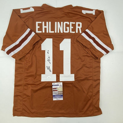 Autographed/Signed Sam Ehlinger Texas Orange College Football Jersey JSA COA