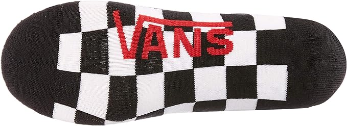 Vans Canoodle Super No-Show - 3 Pack Socks, Red/White Check, (9.5-13) M US