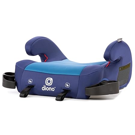 Diono Solana 2 XL 2022, Dual Latch Connectors, Lightweight Backless Belt-Positioning Booster Car Seat, 8 Years 1 Booster Seat, Blue