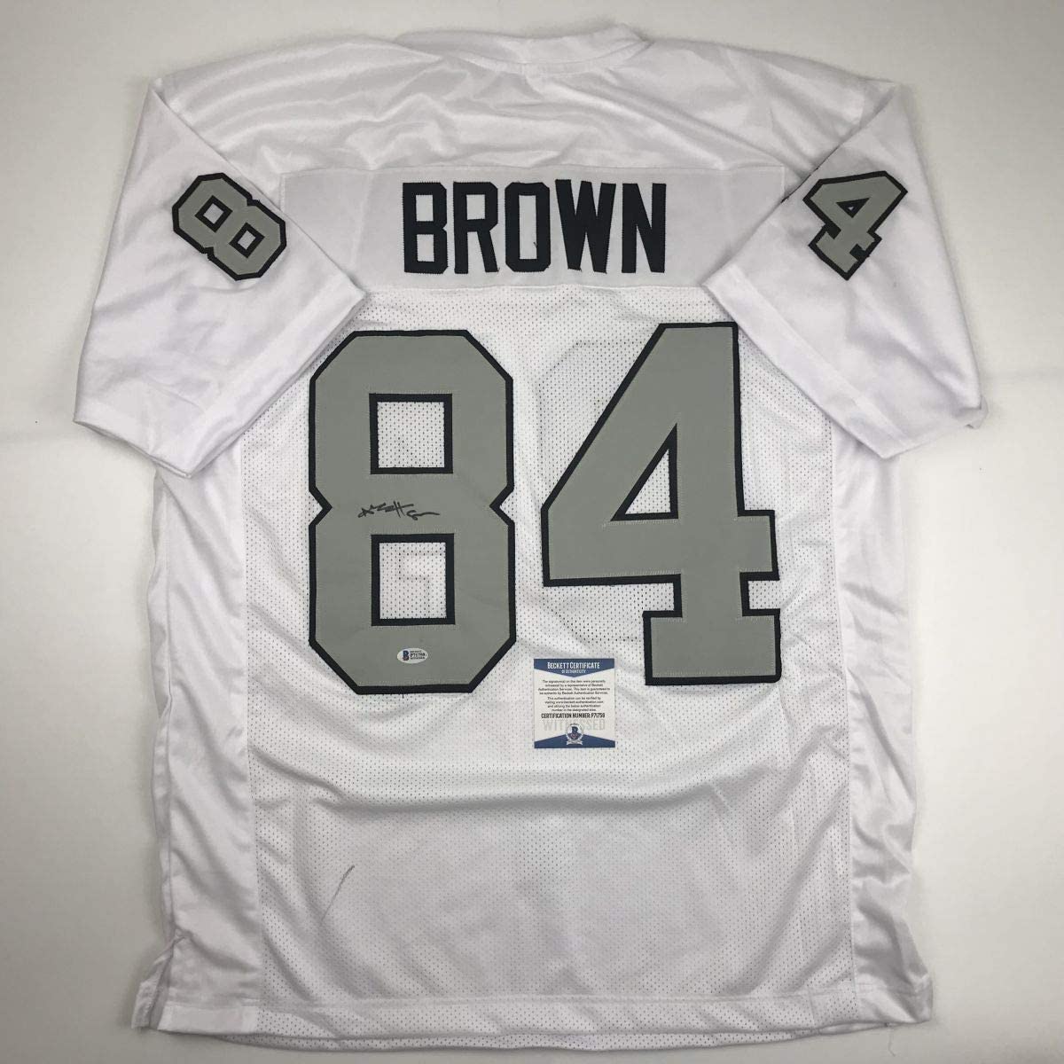 Autographed/Signed Antonio Brown Oakland Color Rush Football Jersey Beckett BAS COA