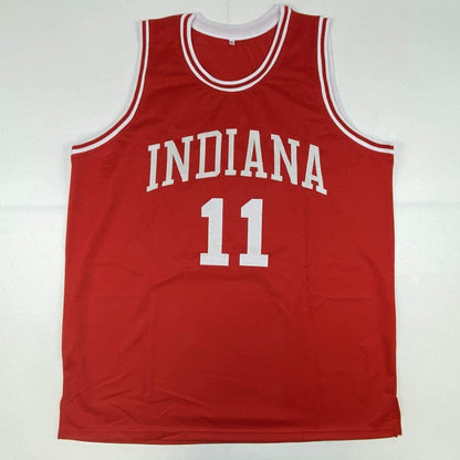 Autographed/Signed Isiah Thomas Indiana Red Basketball Jersey JSA COA
