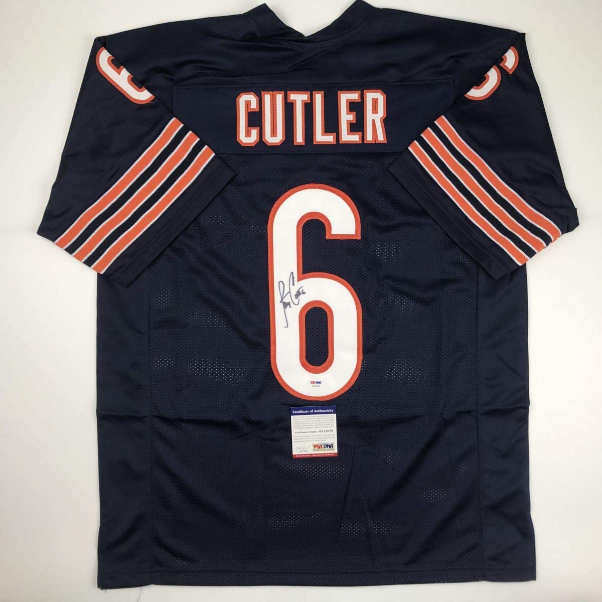 Autographed/Signed Jay Cutler Chicago Blue Football Jersey PSA/DNA COA