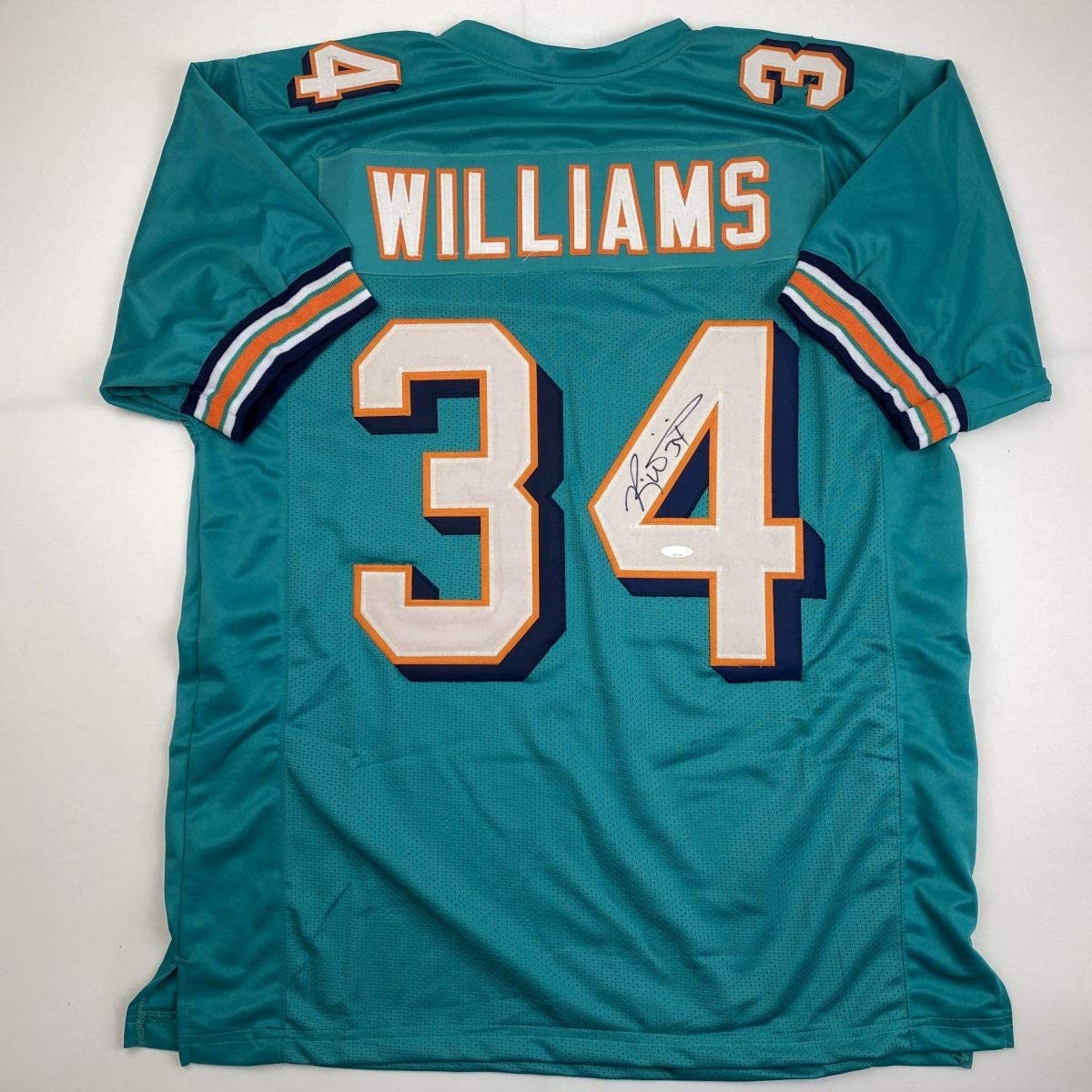 Autographed/Signed Ricky Williams Miami Teal Football Jersey Tristar COA Holo