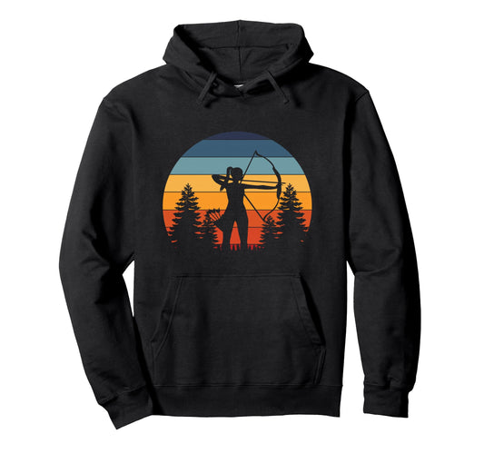 Archery Archer Bow Sunset Nice Hoodie - Minimalist Print Men Women