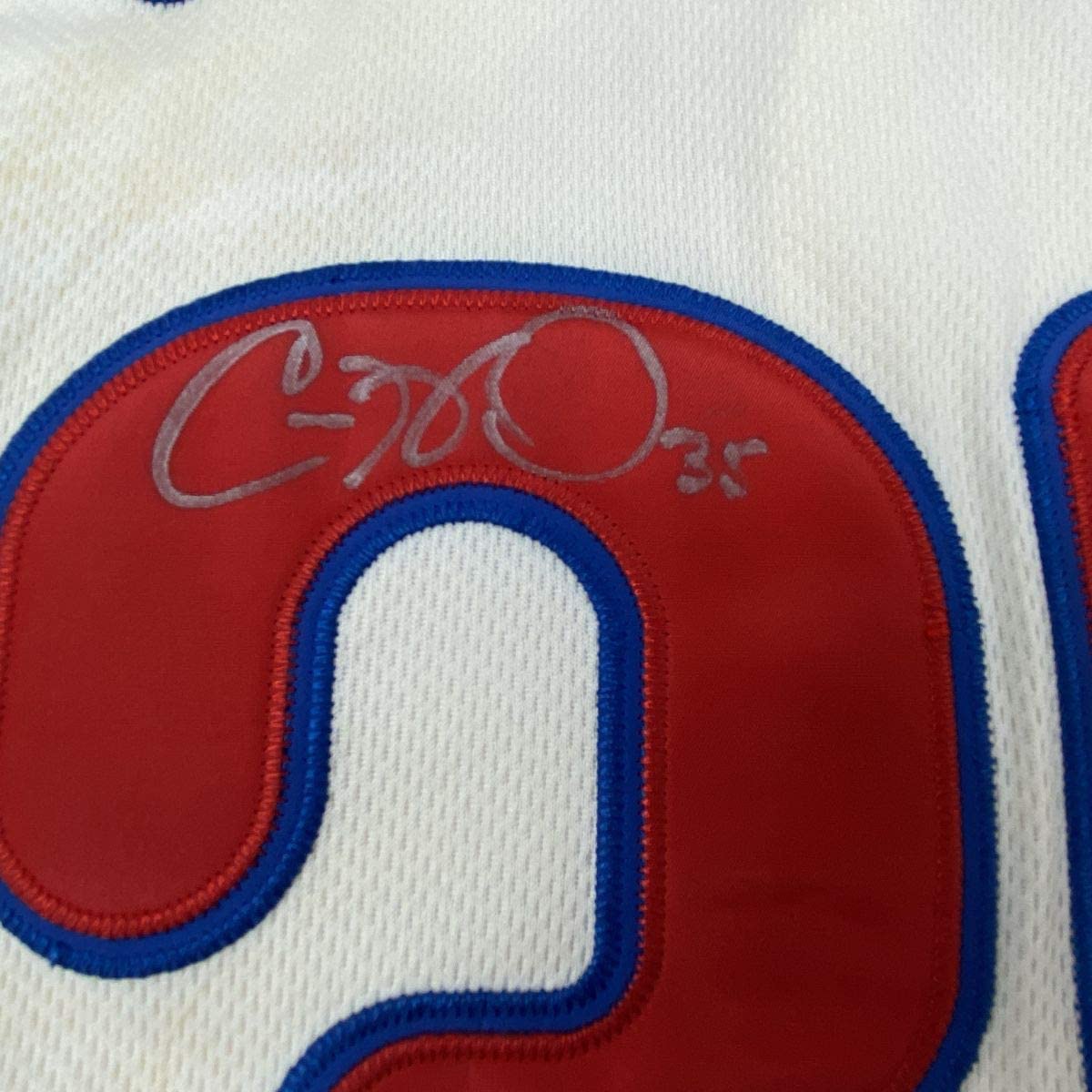 Autographed/Signed Cole Hamels Philadelphia Cream Baseball Jersey JSA COA