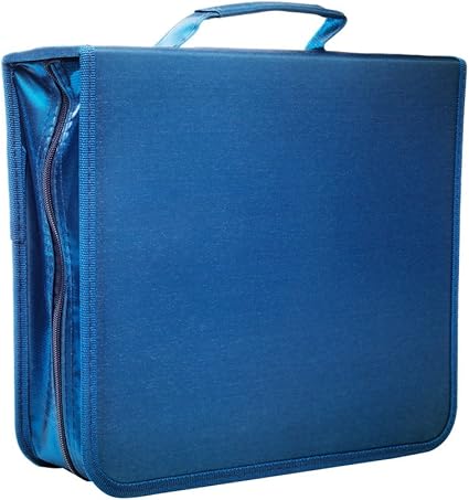 256 Capacity CD/DVD case Wallet, Storage, Holder, Booklet by Rekukos•_öBlue•_ä