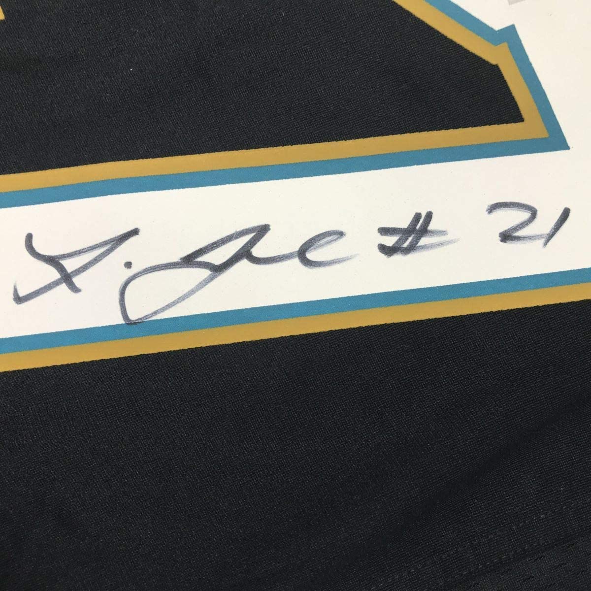 Autographed/Signed Leonard Fournette Jacksonville Black Football Jersey Fanatics COA