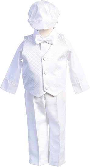 Baptism Outfits for Boys, Baby Boy Christening Outfit, Baptismal Vest Pants Clothes - Ropa de Bautizo para Ni̱o Bebe