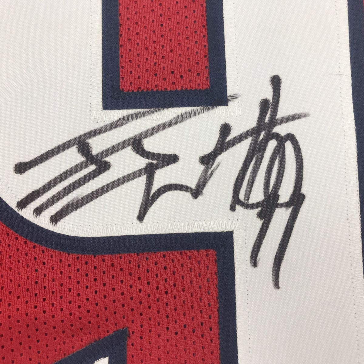 Autographed/Signed J.J. JJ Watt Houston Red Football Jersey JSA COA