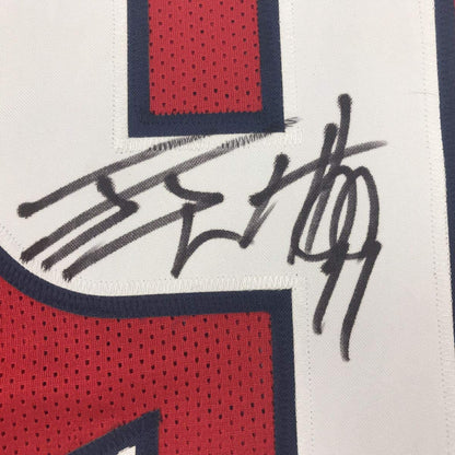 Autographed/Signed J.J. JJ Watt Houston Red Football Jersey JSA COA