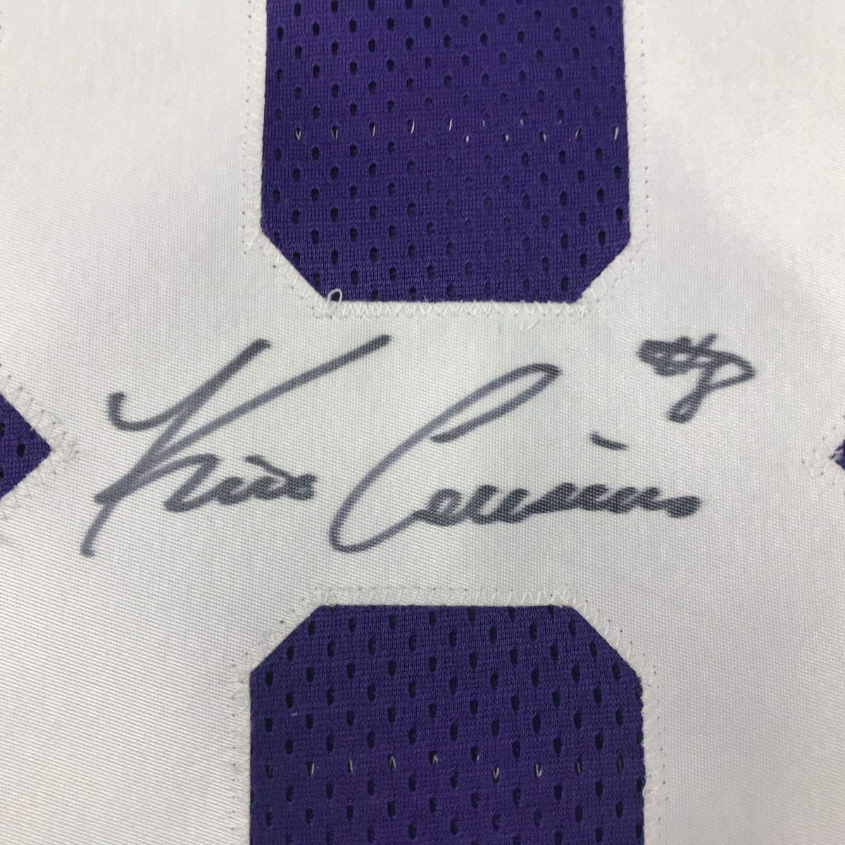 Autographed/Signed Kirk Cousins Minnesota Purple Football Jersey PSA/DNA COA