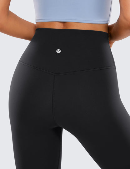 CRZ YOGA Women's Brushed Naked Feeling Yoga Leggings 25" - High Waisted Athletic Workout Leggings Yoga Pants Black Medium