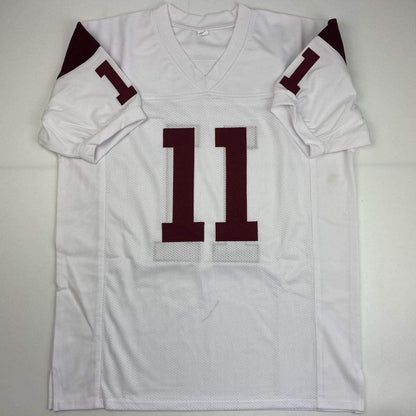 Autographed/Signed Matt Leinart 04 Heisman USC Southen Cal White College Football Jersey JSA COA