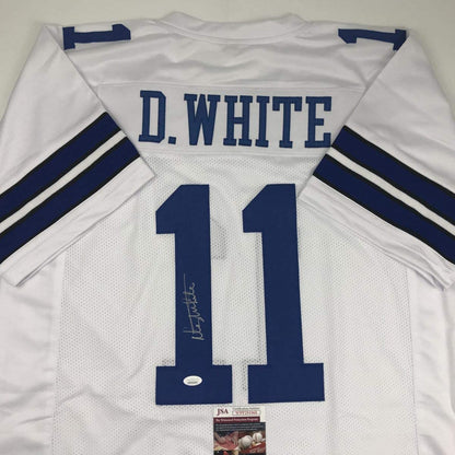 Autographed/Signed Danny White Dallas White Football Jersey JSA COA