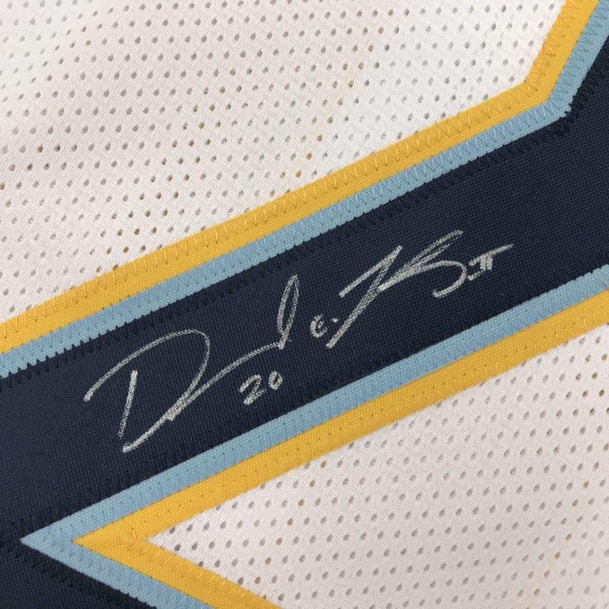 Autographed/Signed Desmond King Los Angeles LA White Football Jersey JSA COA