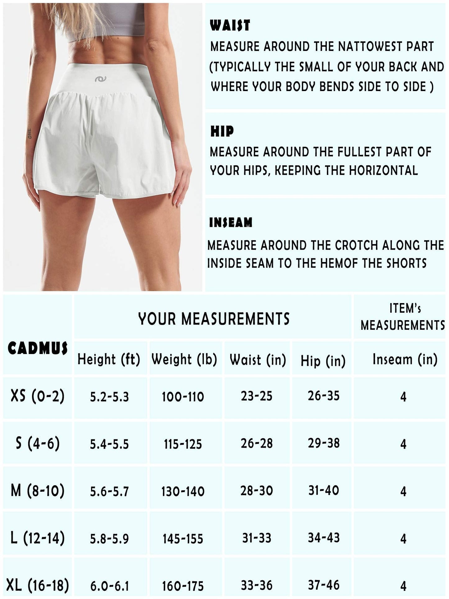 CADMUS 2 in 1 Women's Workout Shorts Athletic Gym Running Shorts for Women Sport Pro Shorts with Phone Pockets,1 Pack, Black, Medium