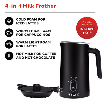 Instant Pot's Instant Milk Frother 10oz/295ml Hot/Cold Foam Maker (140-6001-01)