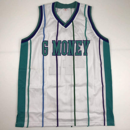 Autographed/Signed Glen Rice Charlotte White Basketball Jersey PSA/DNA COA